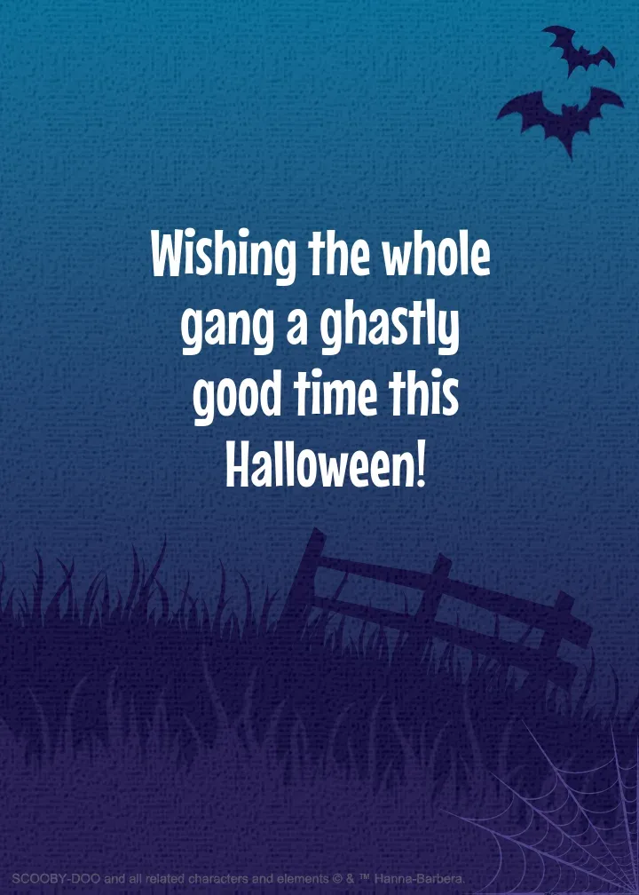 Scooby-Doo | Halloween Monsters card inside right