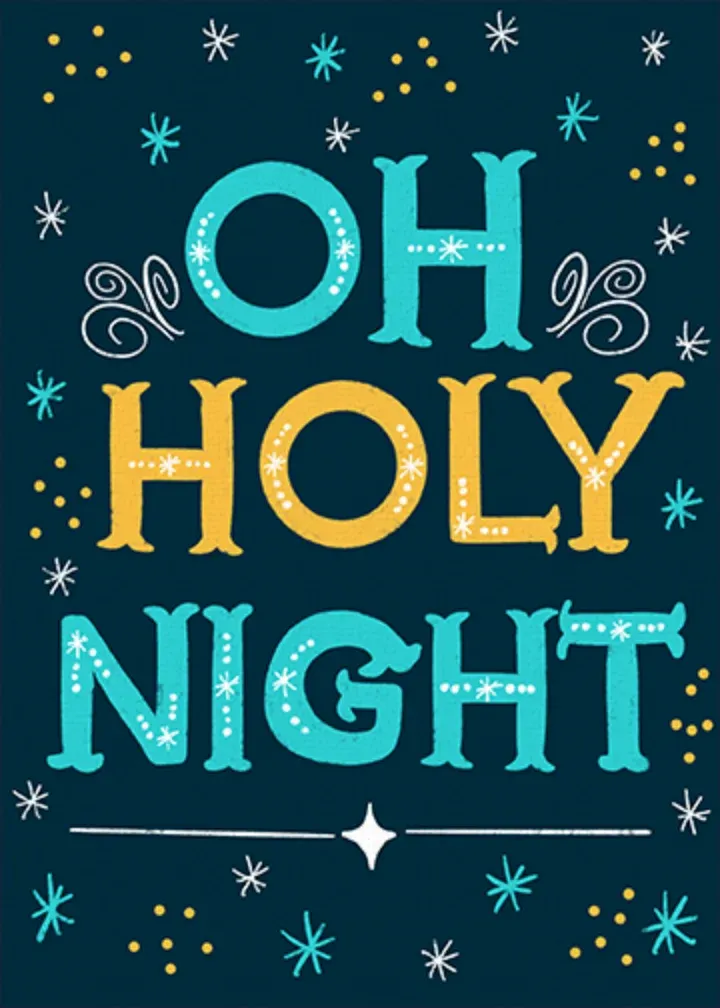 Holy Night Type card front
