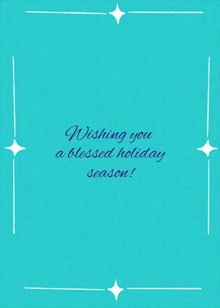 Holy Night Type card inside right