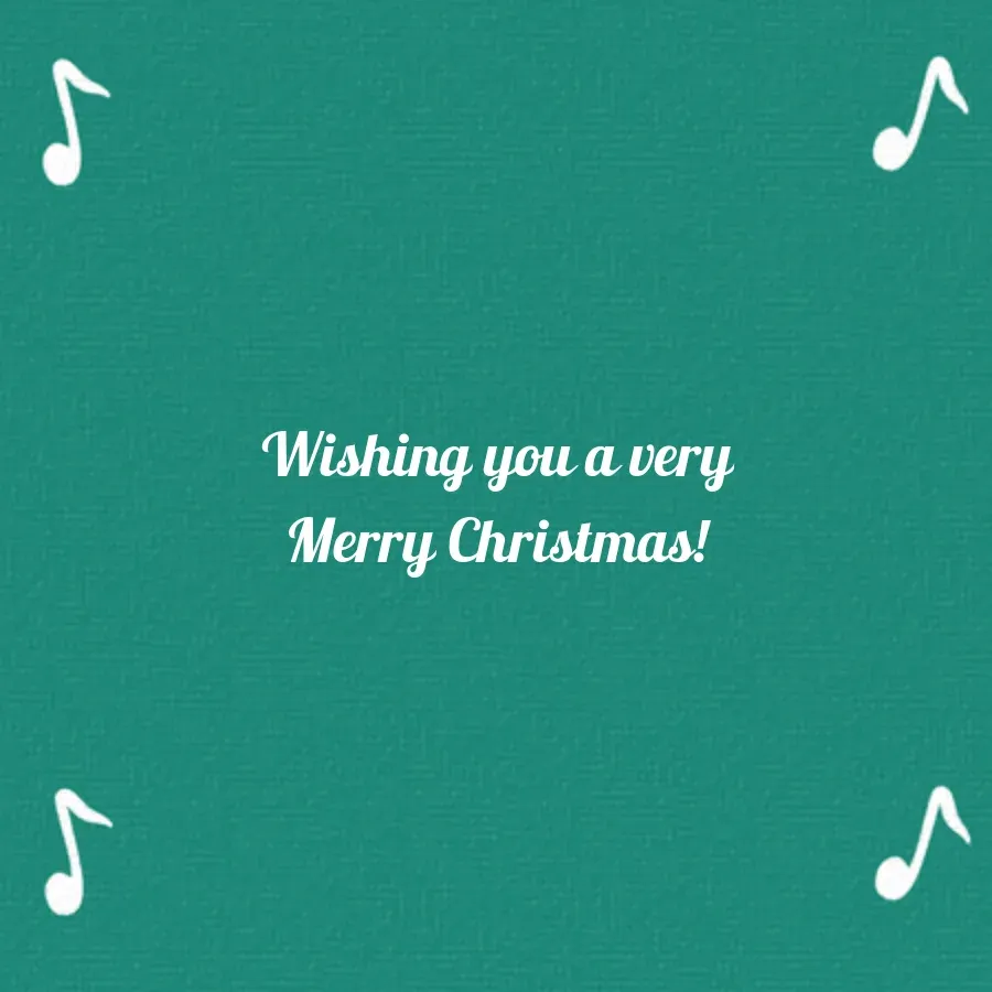 Christmas Record Player card inside right