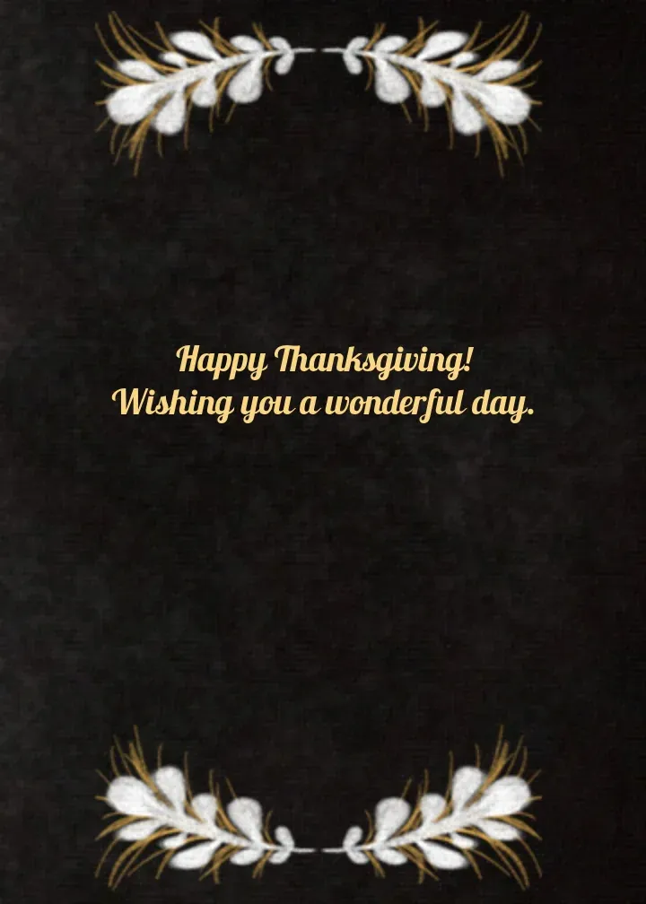 Chalk Eat Drink & Be Thankful card inside right