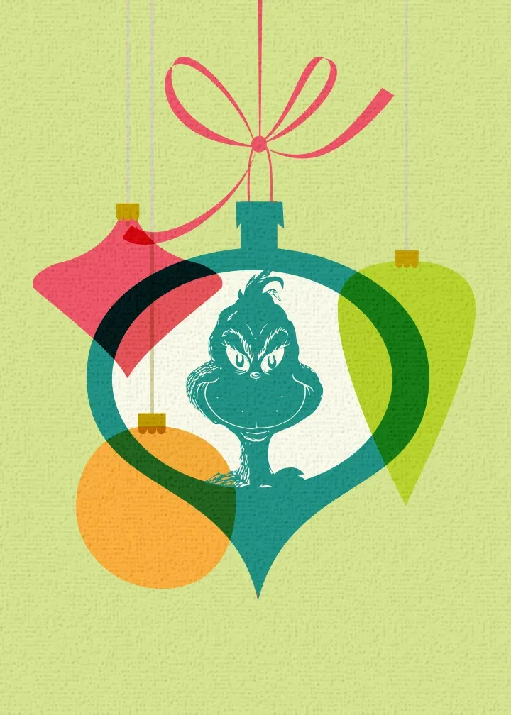 Dr. Seuss | Grinchy Photo card inside left