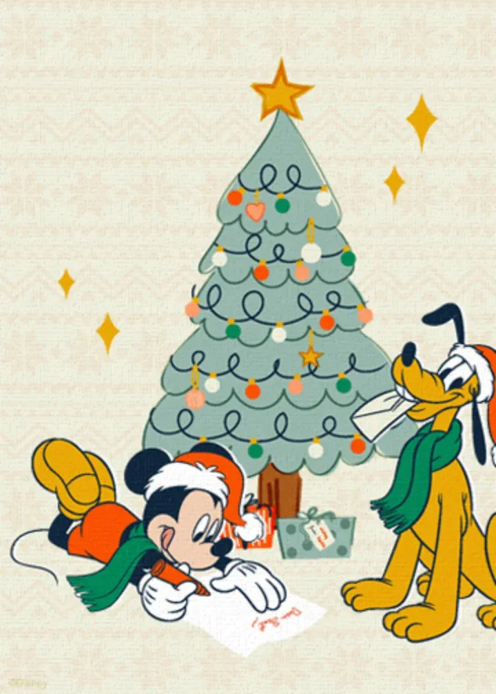 Mickey Holiday Thankful card inside left