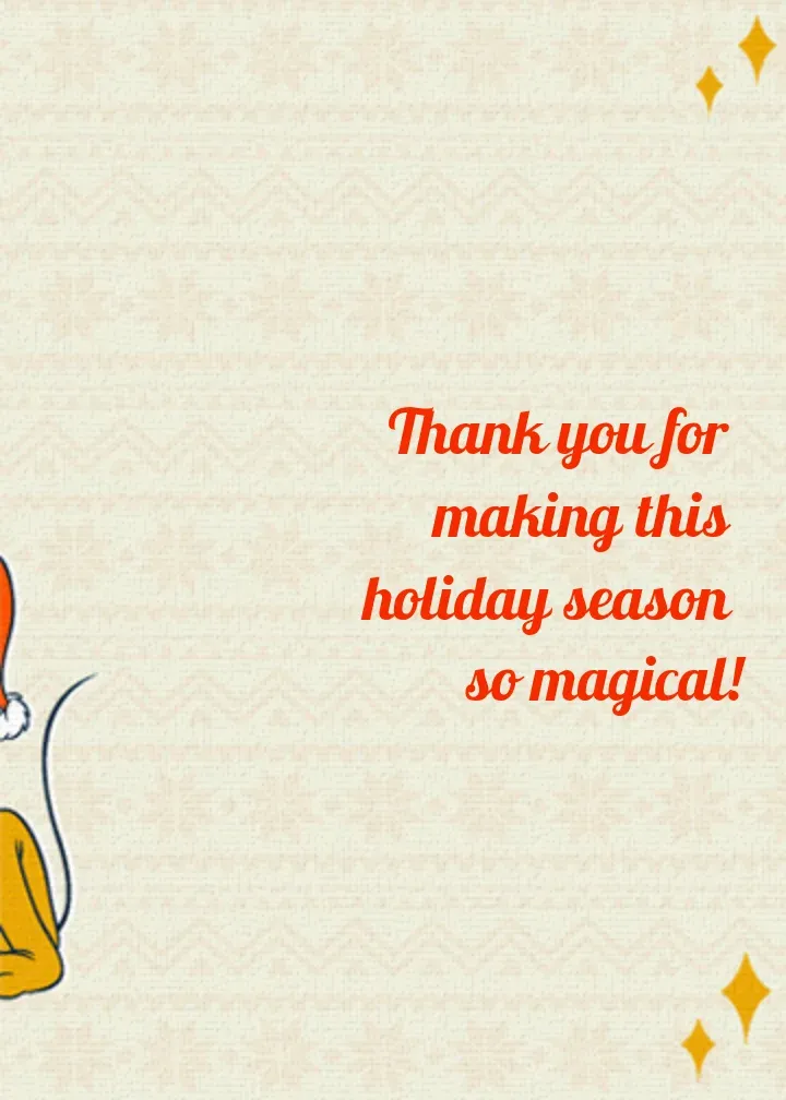 Mickey Holiday Thankful card inside right