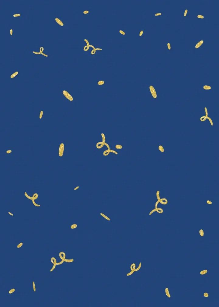 Gold Foil Happy Birthday card inside left