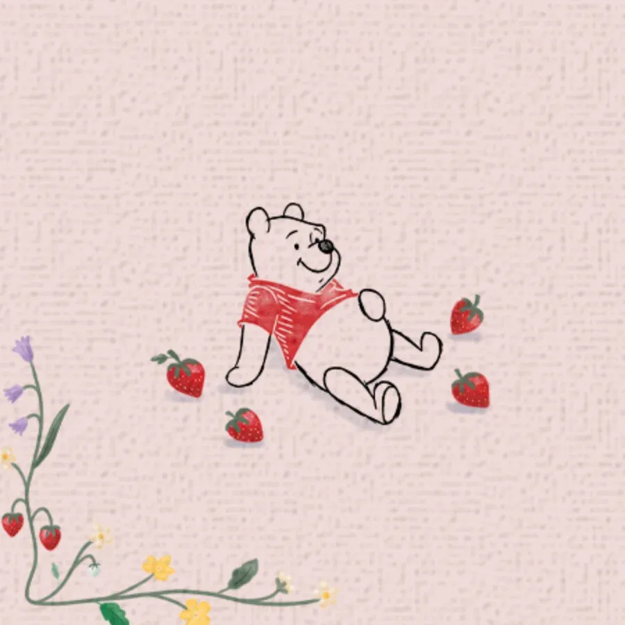 Winnie the Pooh Berry Birthday card inside left
