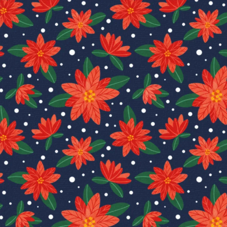 Thank You Poinsettia card inside left