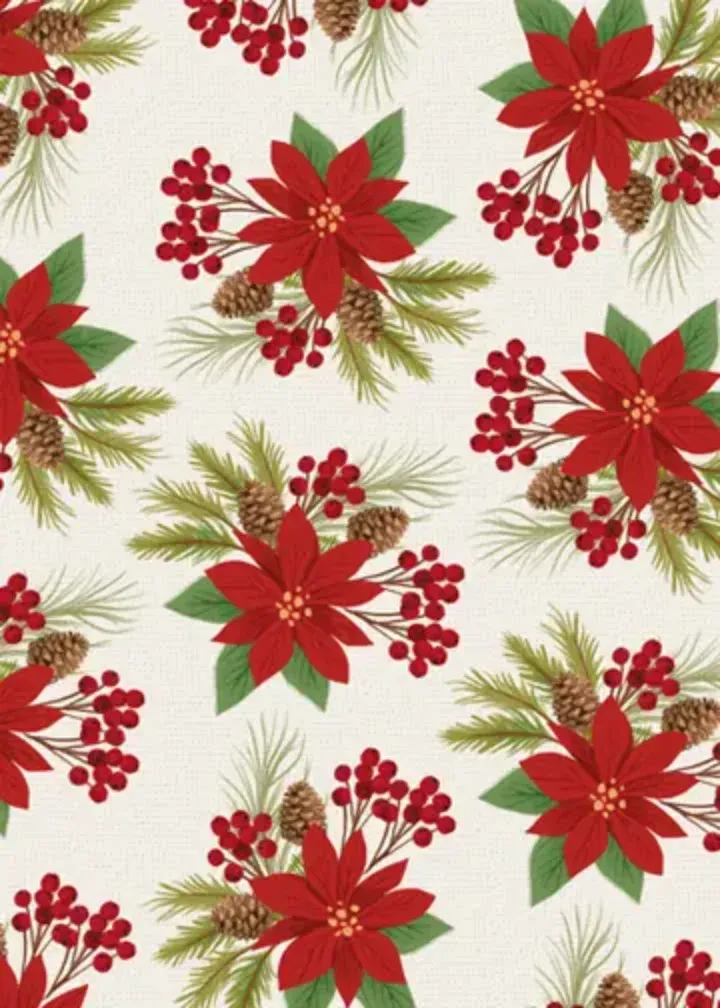 Gold Christmas Blessings card inside left