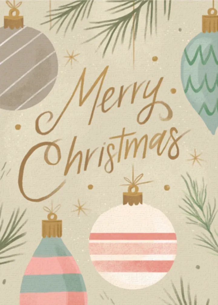 Sophisticated Christmas card front