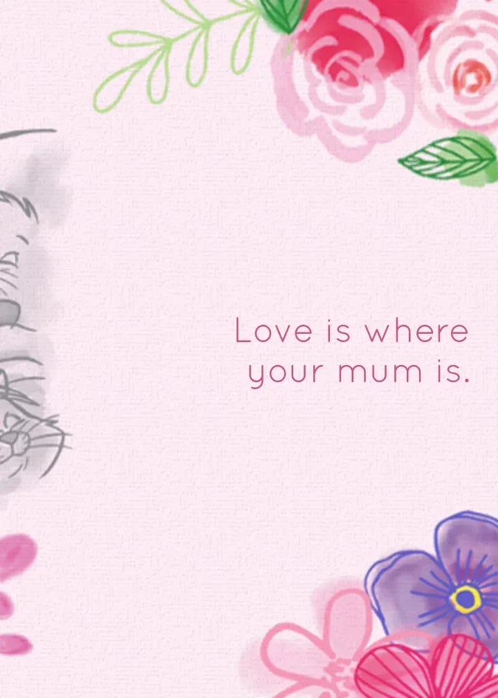 Aristocats Happy Mother's Day card inside right