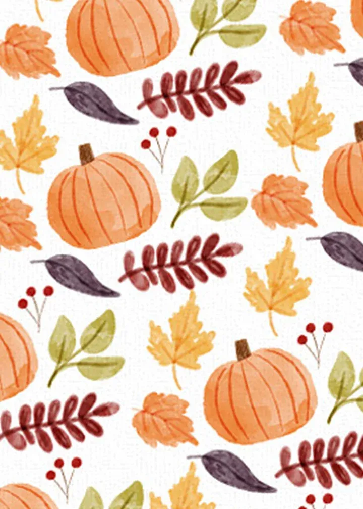 Autumn Leaves Thanksgiving card inside left