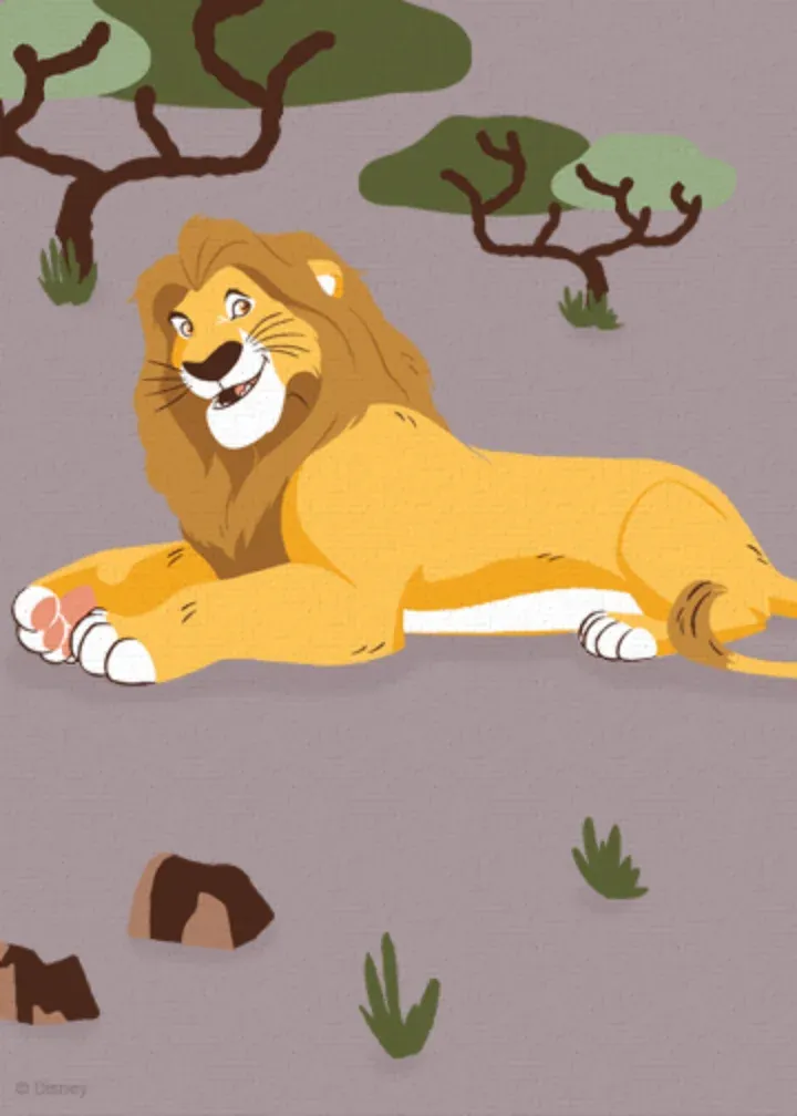 Lion King Father's Day Brave card inside left