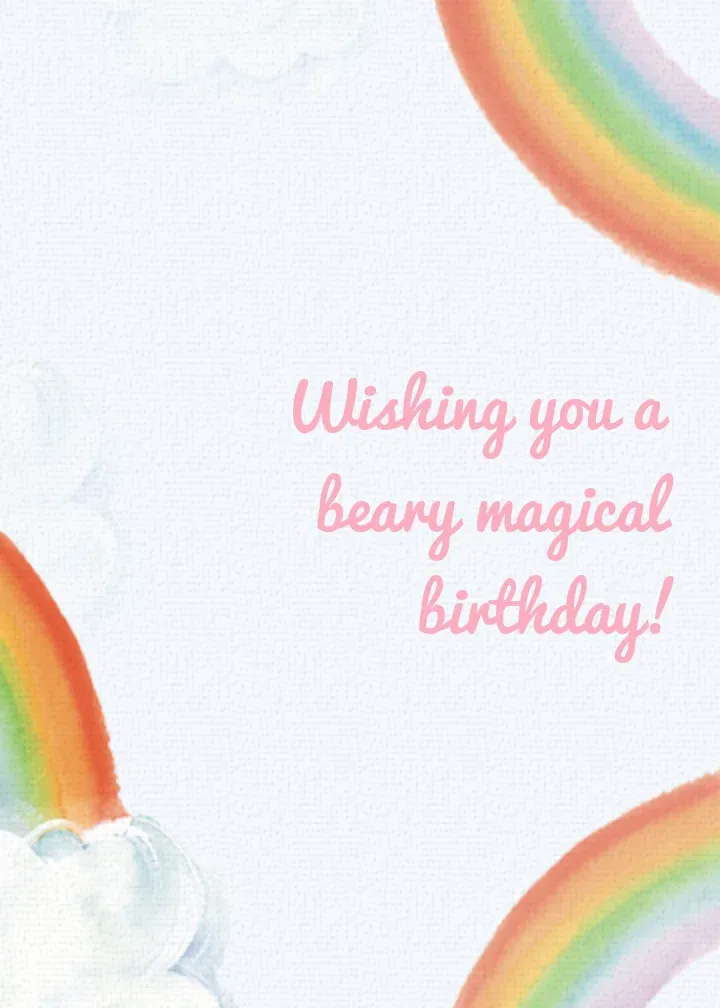 Care Bears | Birthday card inside right