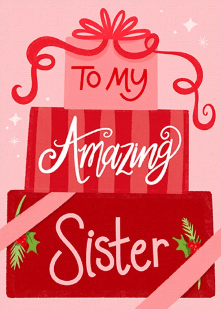 Amazing Sister Presents card front