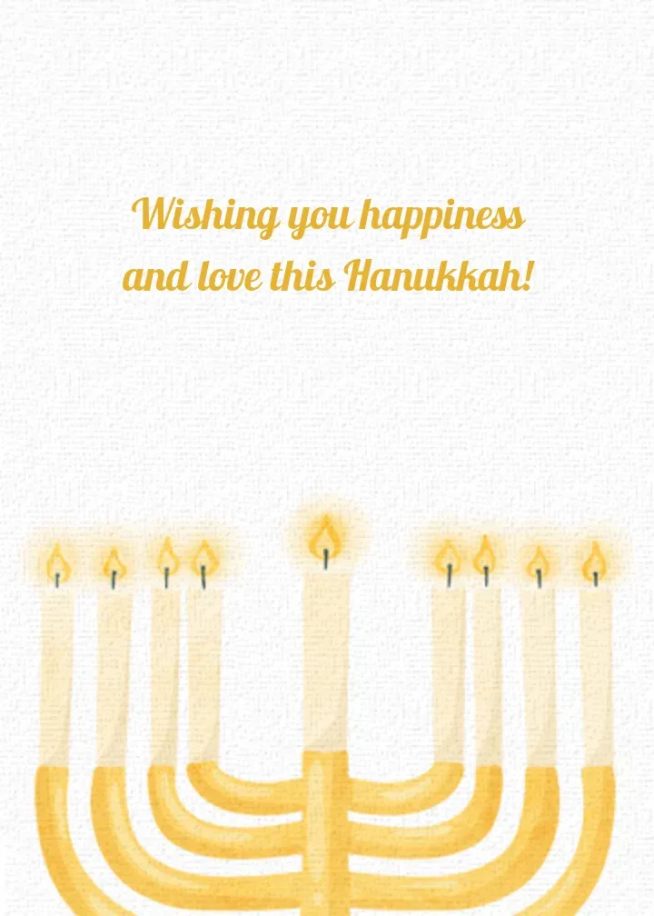 Hanukkah Border card inside right