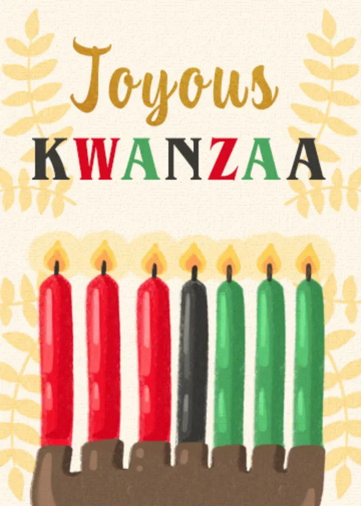 Kwanzaa Border card front