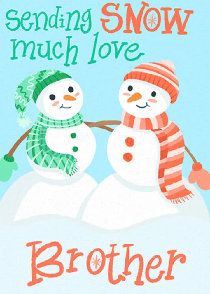 Snow Love Brother card front
