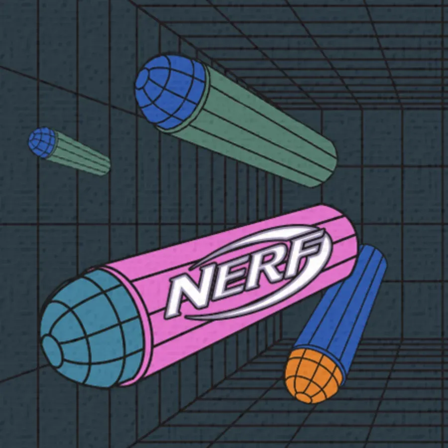 NERF Birthday card inside left