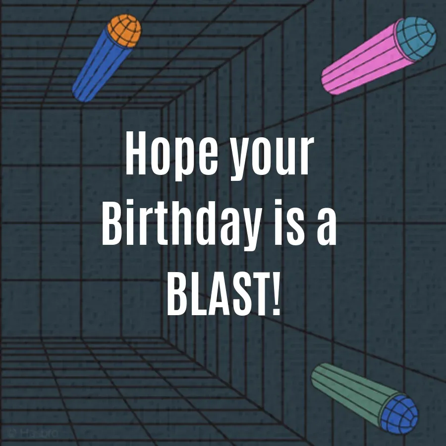 NERF Birthday card inside right