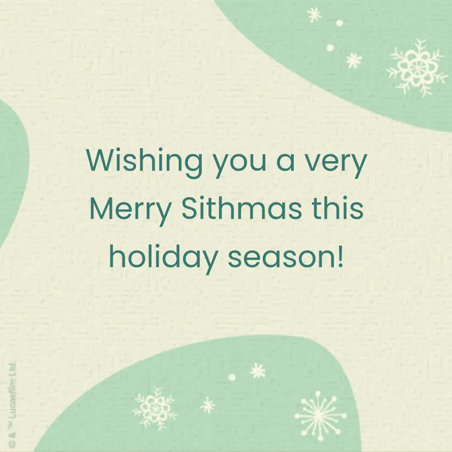 Star Wars | Rule The Holidays card inside right