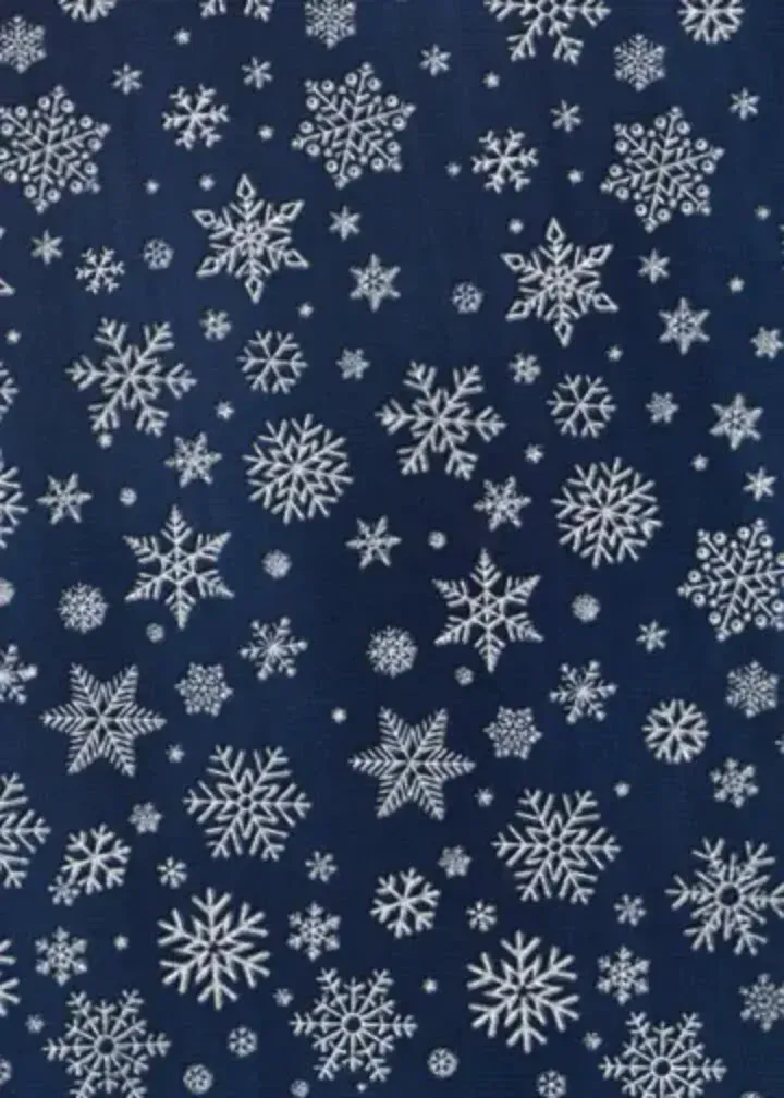 Sparkling Snowflake Thanks card inside left