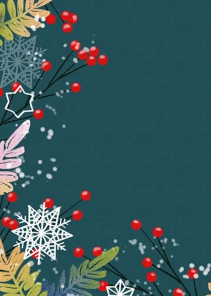 Merry Christmas Happy Hanukkah Holly card inside left