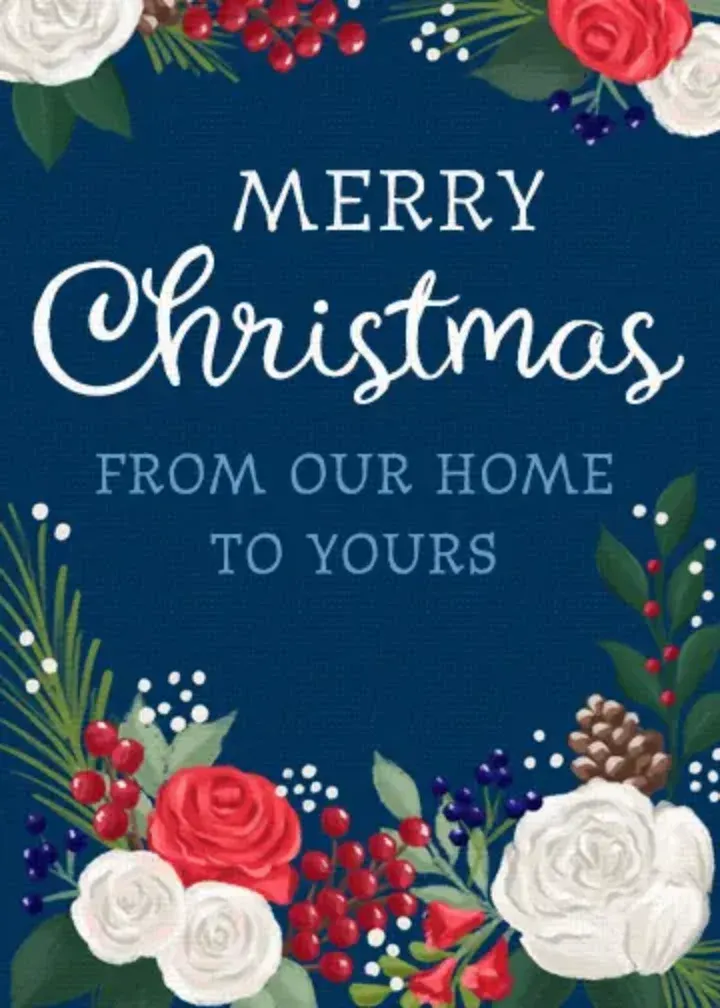 Holiday Florals card front