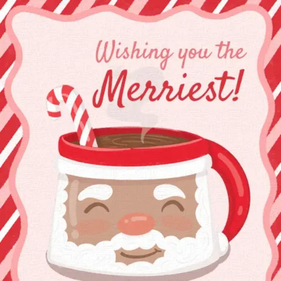 Santa Mug Greetings card front