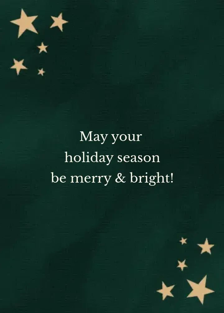 White Holiday Floral card inside right