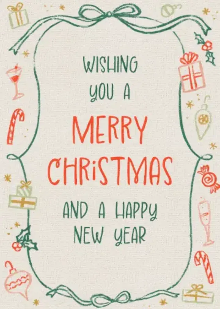 Hand Made Holiday card front