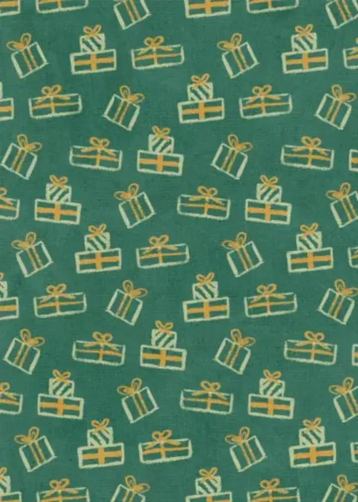 Hand Made Holiday card inside left