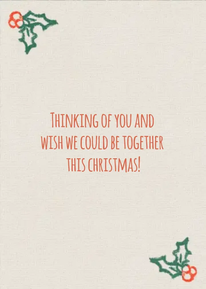 Hand Made Holiday card inside right