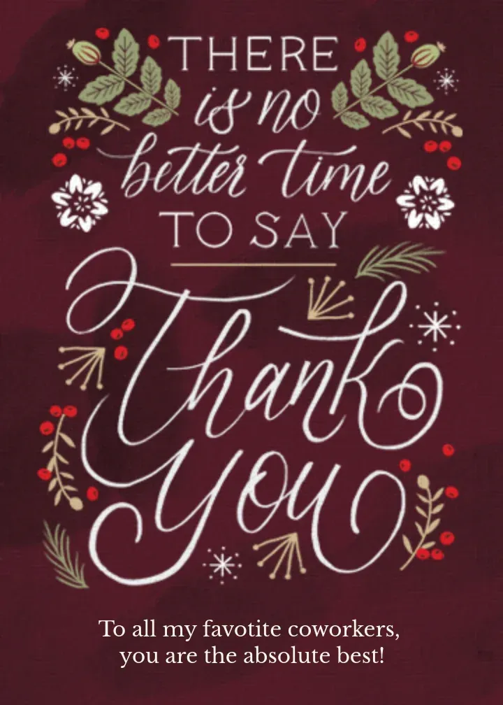Time to Say Thank You card front