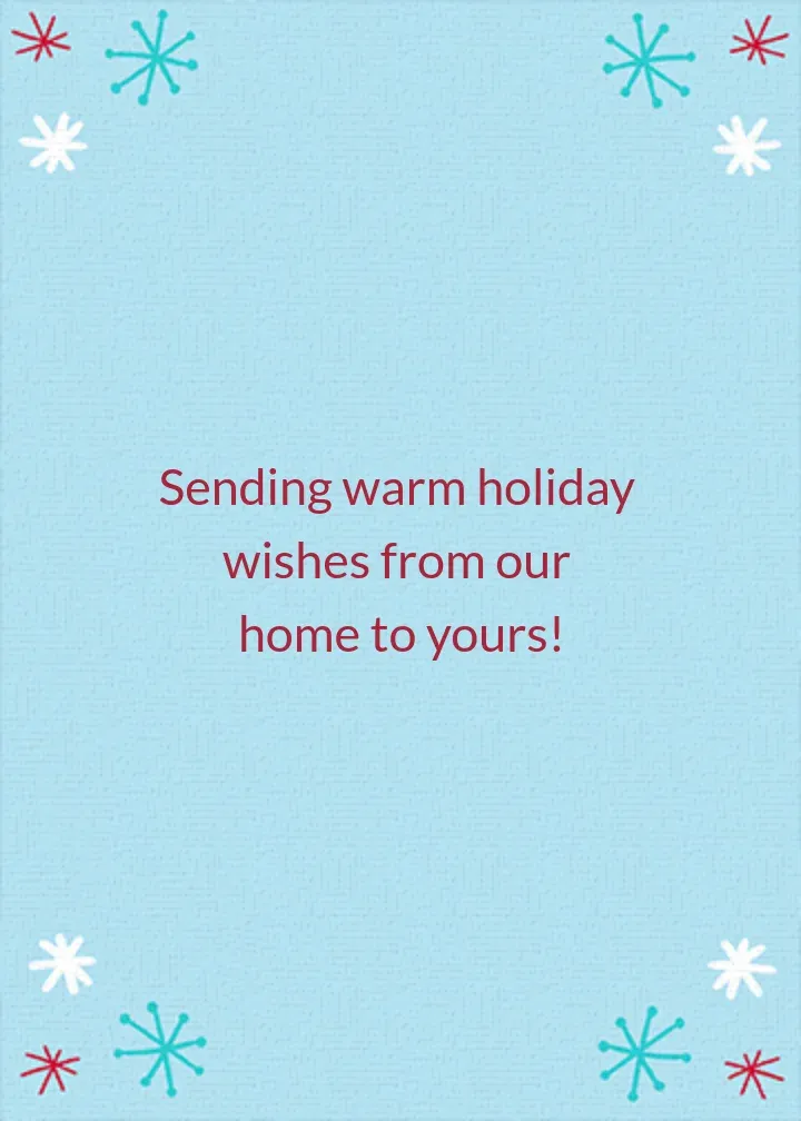 Neighbor Snowglobe Holiday card inside right