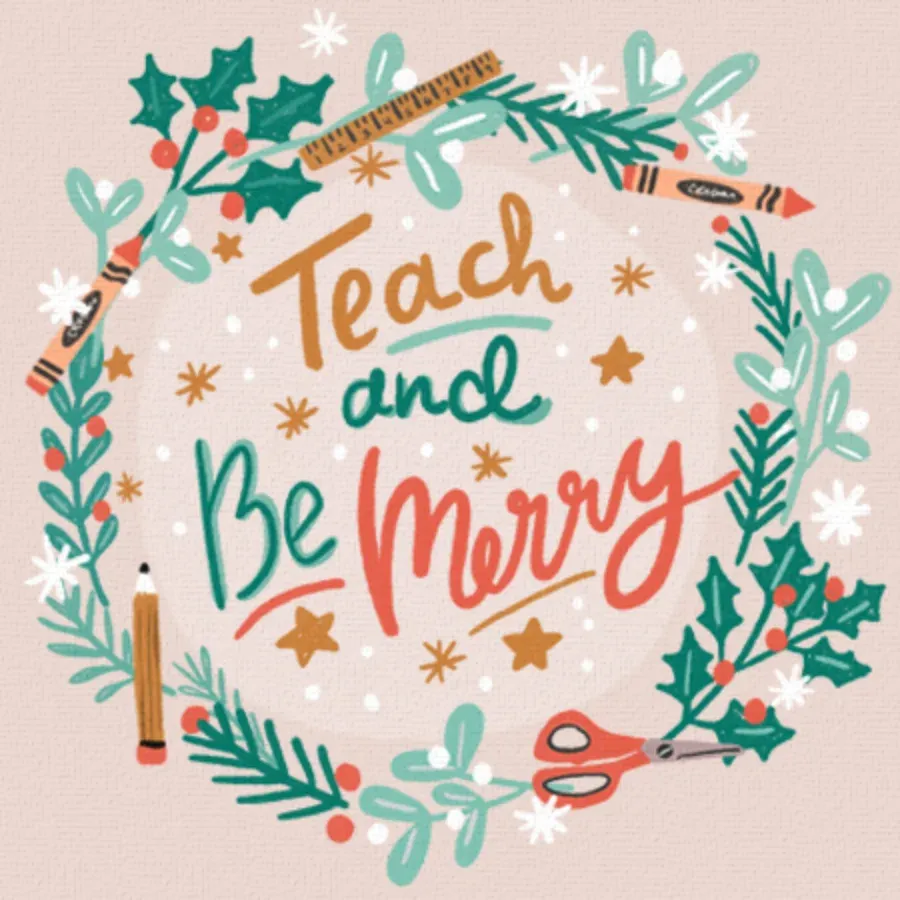 Teach And Be Merry card front
