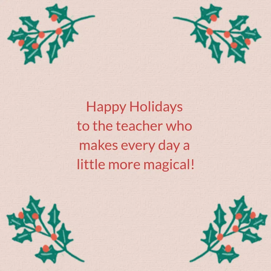 Teach And Be Merry card inside right