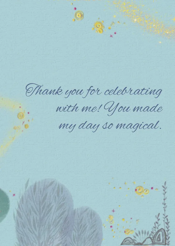 Wish | Birthday Thank You card inside right