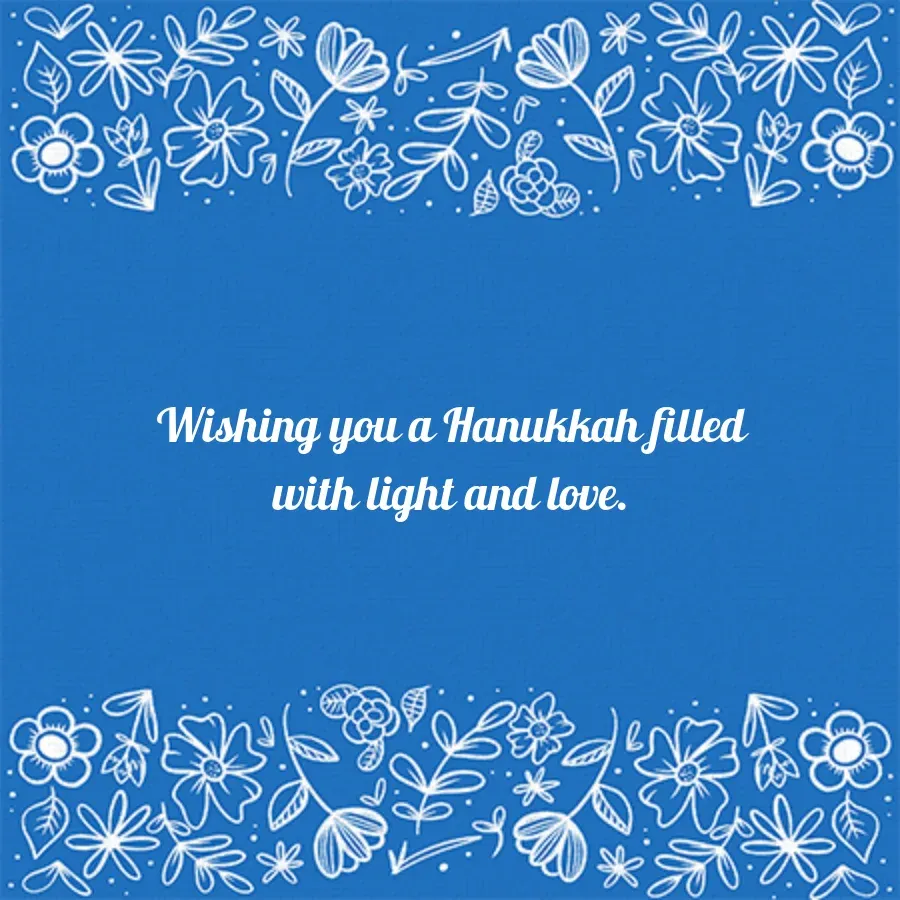 Star of David Floral card inside right