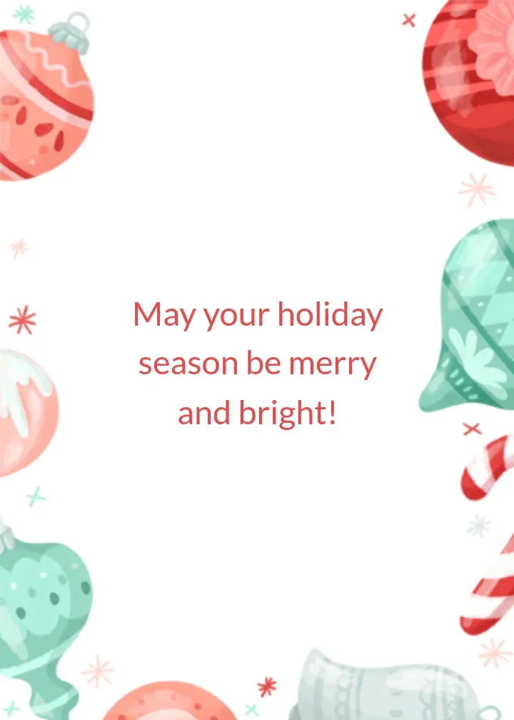 Ornaments Photo Border card inside right