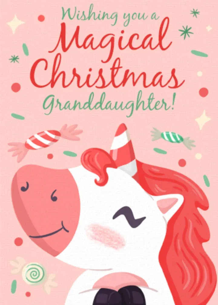 Unicorn Granddaughter card front