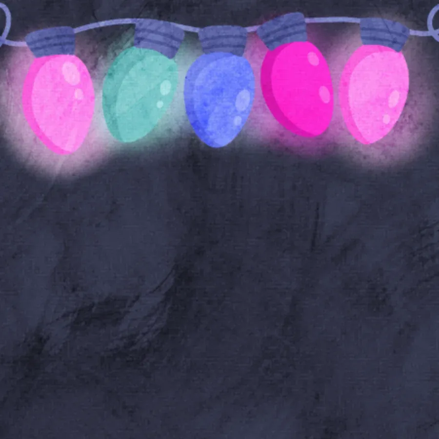 Daughter Christmas Lights card inside left