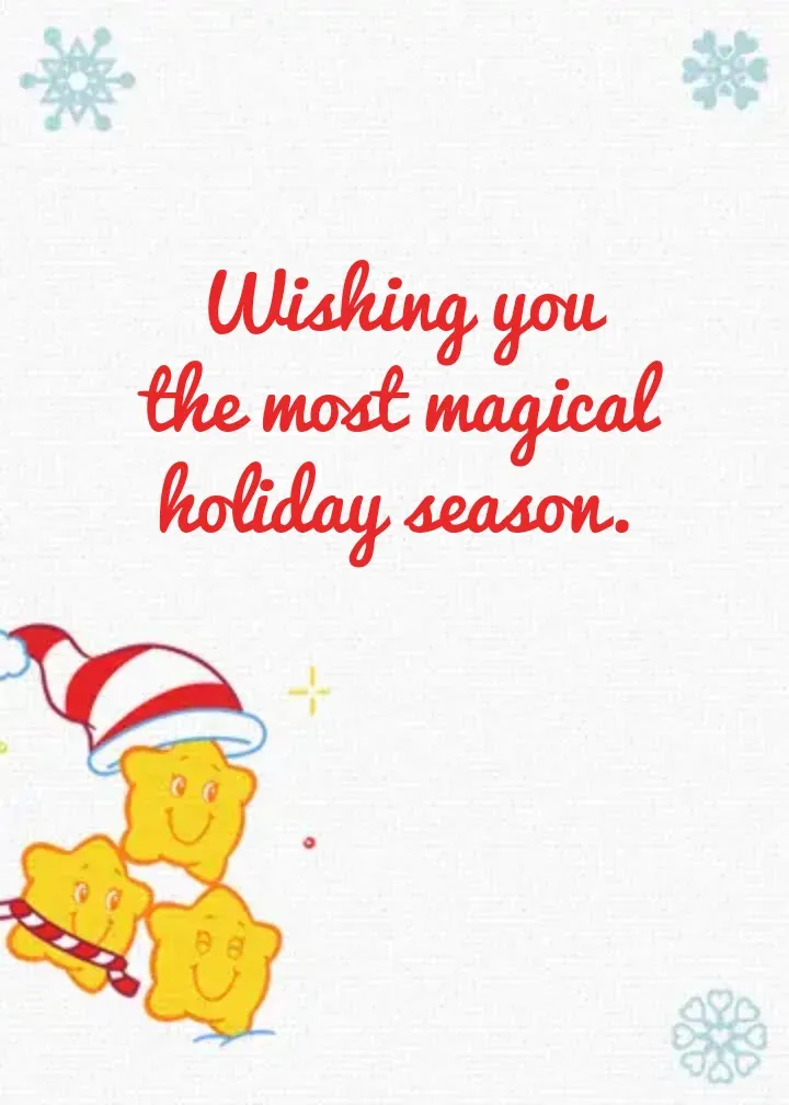 Care Bears | Christmas Wishes card inside right