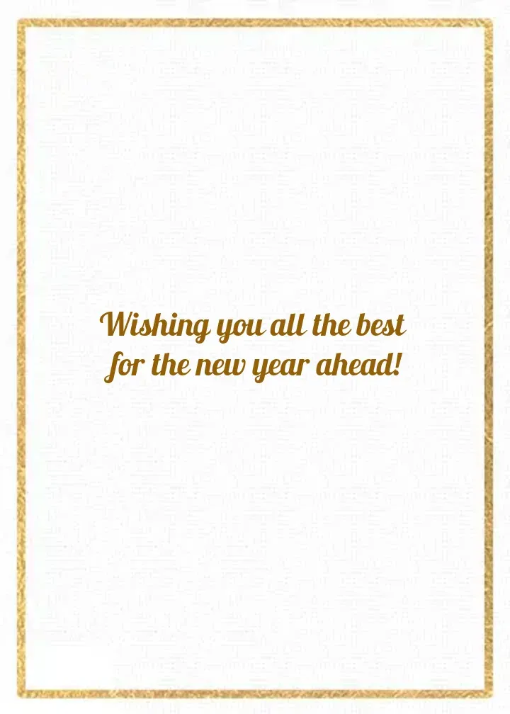 New Year's Photo Overlay card inside right