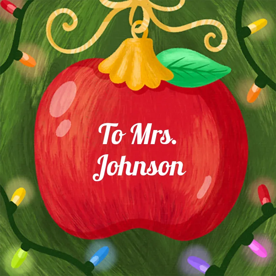 Apple Ornament card front