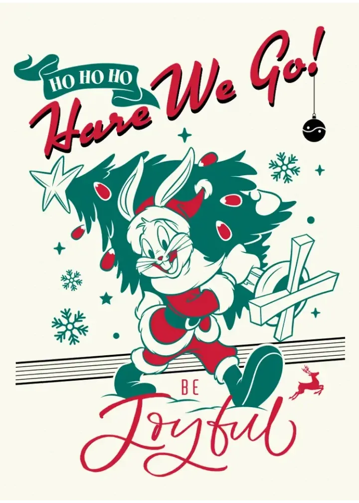 Looney Tunes Christmas card front