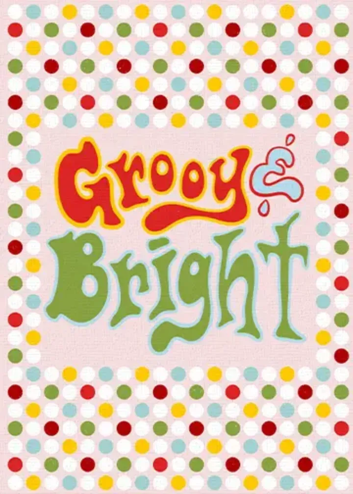 Groovy & Bright card front