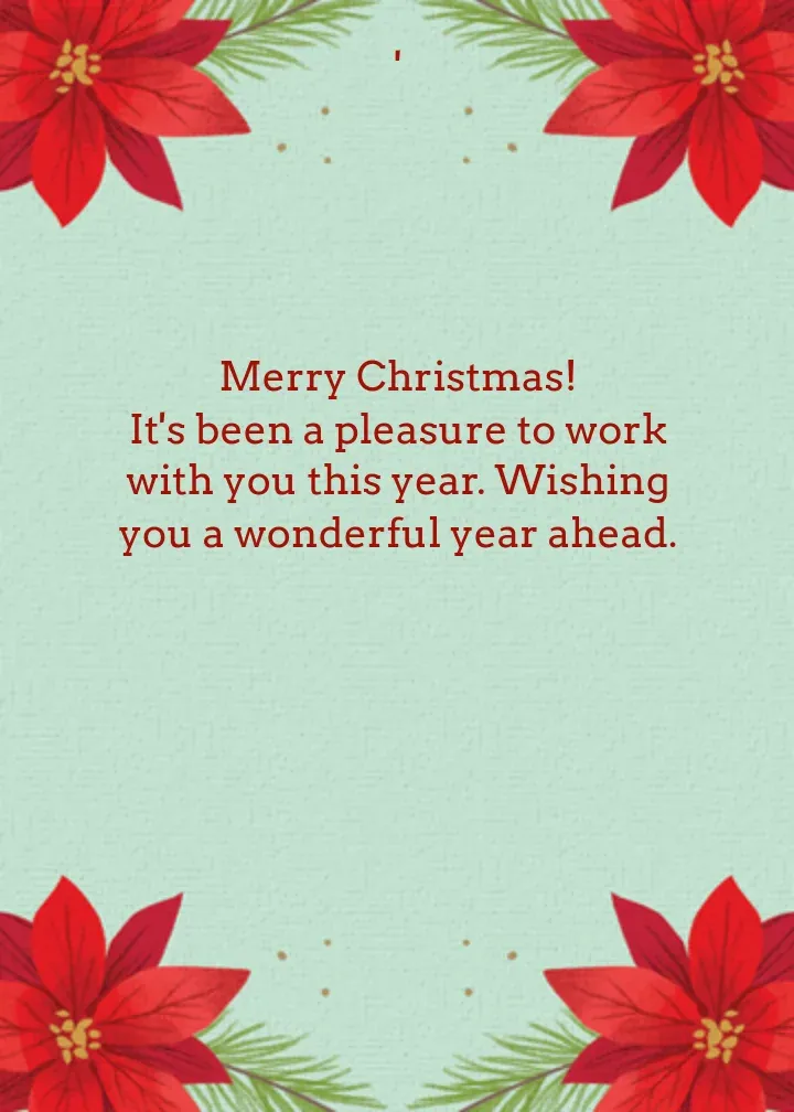 Partnership Floral Thanks card inside right