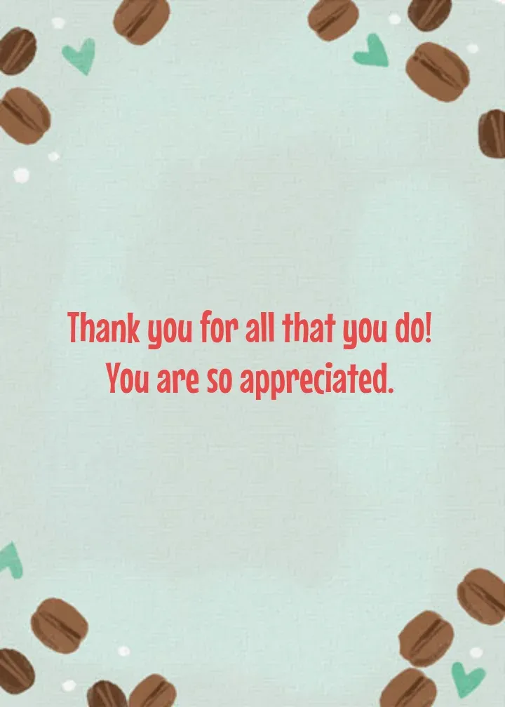 Christmas Coworker Coffee Cup card inside right