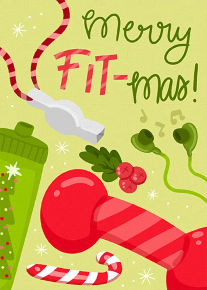 Christmas Fit Coach card front