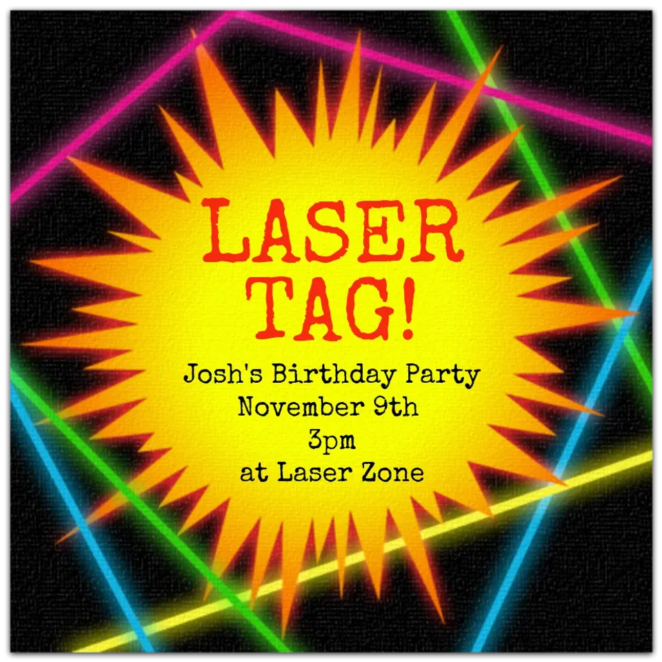 Laser Tag card